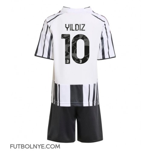 Camiseta Juventus Kenan Yildiz #10 Primera Equipación para niños 2025-26 manga corta (+ pantalones cortos)